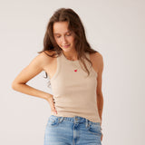 Ripp Top - Geripptes Tanktop - Closed Neck