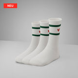 Gerippte Socken mit Logo 3er Pack