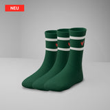 Gerippte Socken mit Logo 3er Pack