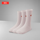 Gerippte Socken mit Logo 3er Pack