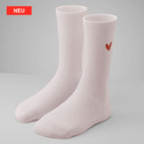 Gerippte Socken mit Logo