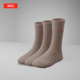 Gerippte Socken mit Logo 3er Pack