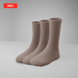 Gerippte Socken mit Logo Knöchel 3er Pack (1,5cm)